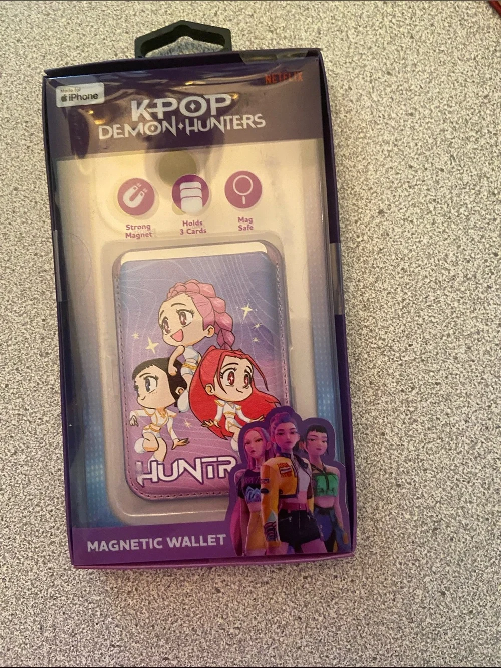 Purple Magnetic Card Wallet for iPhone